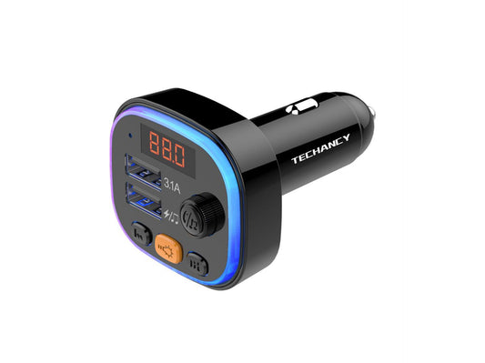 Transmissor FM Carregador de Isqueiro Preto com Bluetooth