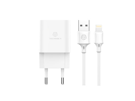 Cargador Lightning Blanco C-003L 2 Usb 2.4A 