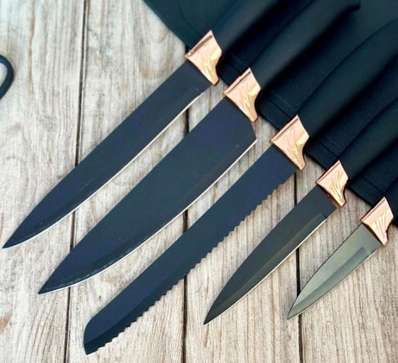 Conjunto de Utensílios de Cozinha com Tábua Preto - 18pçs