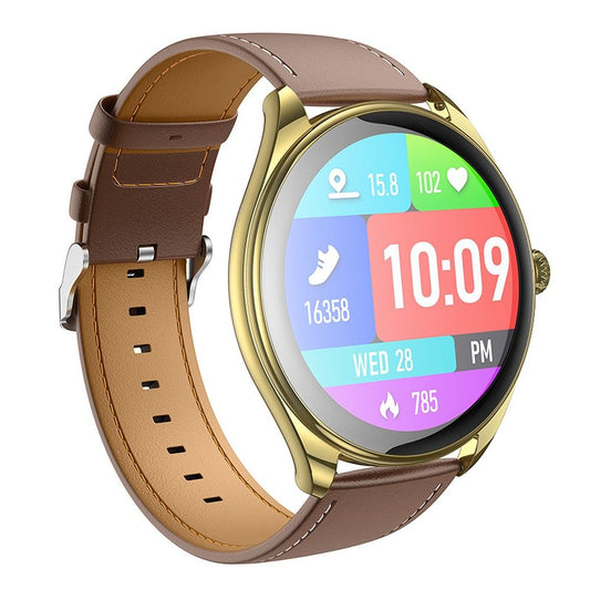 Smartwatch HOCO com função de conversação AMOLED Y22 Dourado