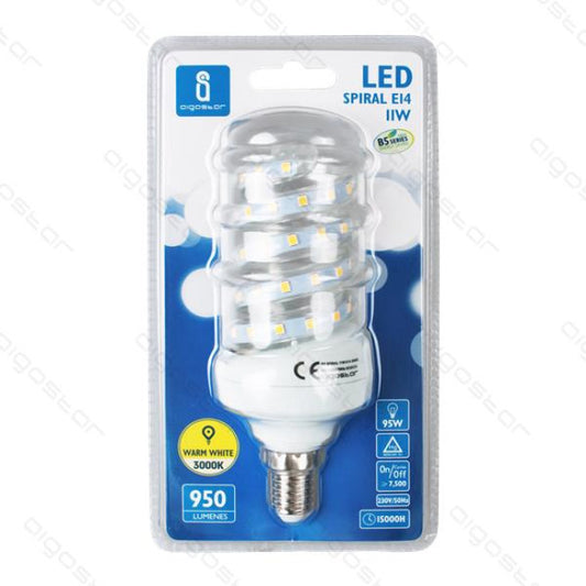 Bombilla LED Espiral E14 5W 6400K Luz Fría 490 Lúmenes B5 Aigostar 