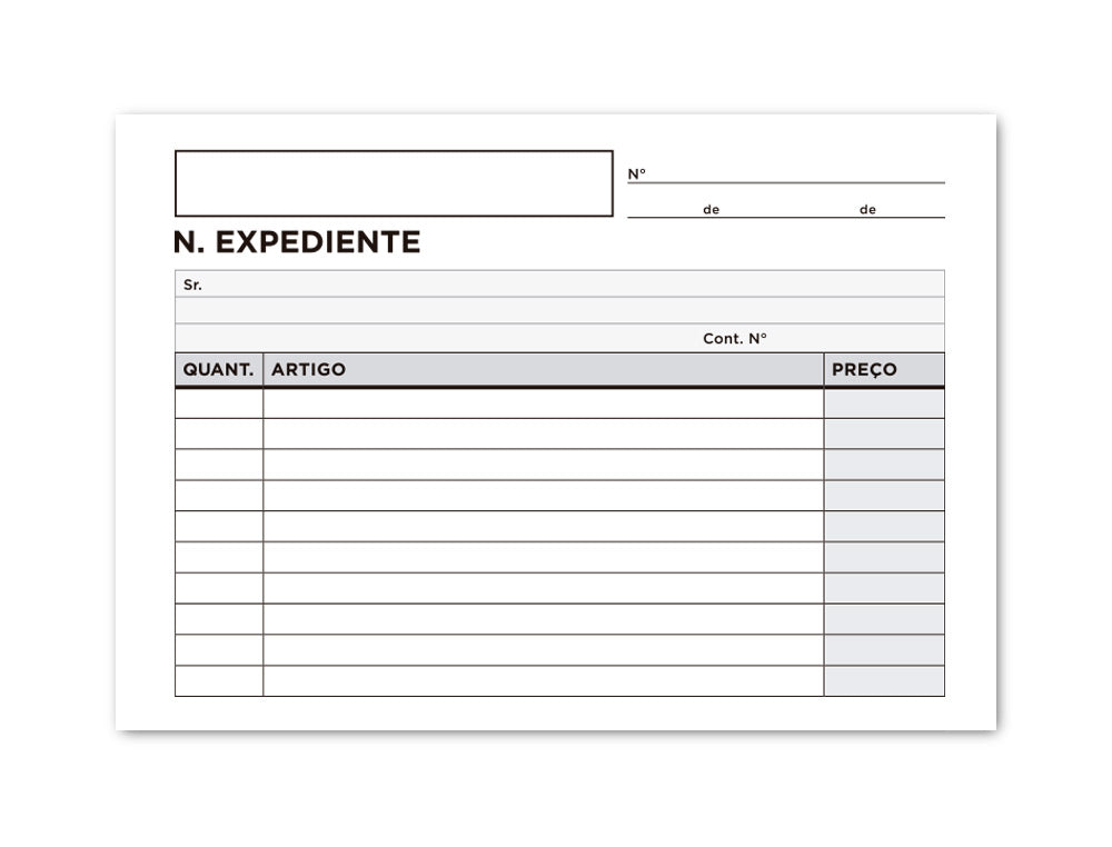 Notas de Expediente Duplicado  105X155 MM