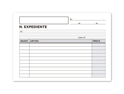 Notas de Expediente Duplicado  105X155 MM