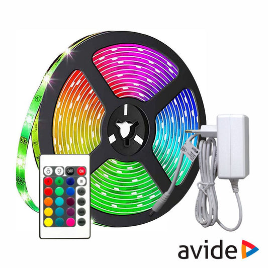 Kit Tira 90 LEDs RGB 12V 3M IP20 con control Avide 