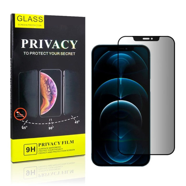 Vidro temperado privacidade iPhone 13 Pro Max/14 Plus 6,7" protetor de tela curva 5D