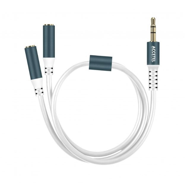 Cable Divisor de Audio AU103 2 Entradas 3.5 mm