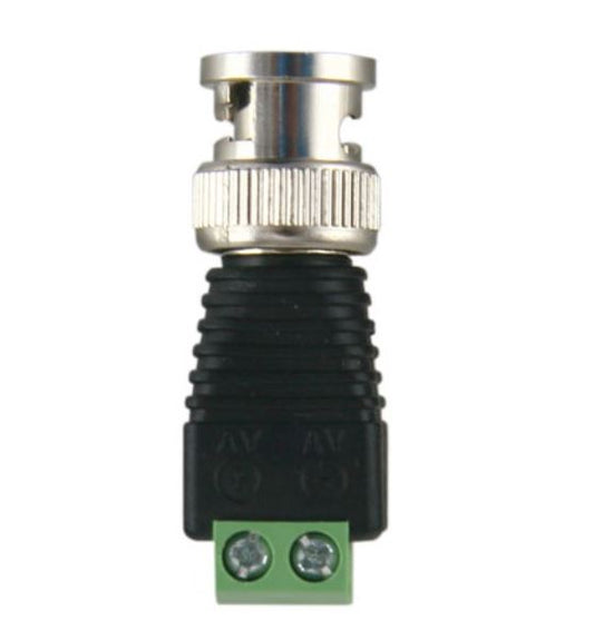 Conector macho BNC con 2 terminales de tornillo