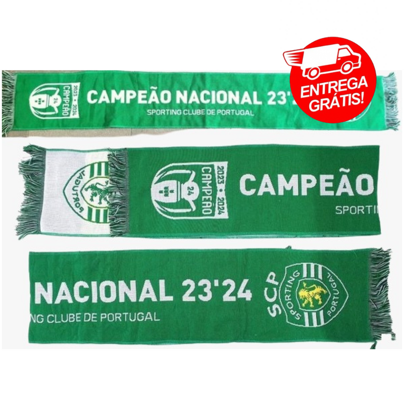 Cachecol Oficial Sporting Campeão Nacional 23/24