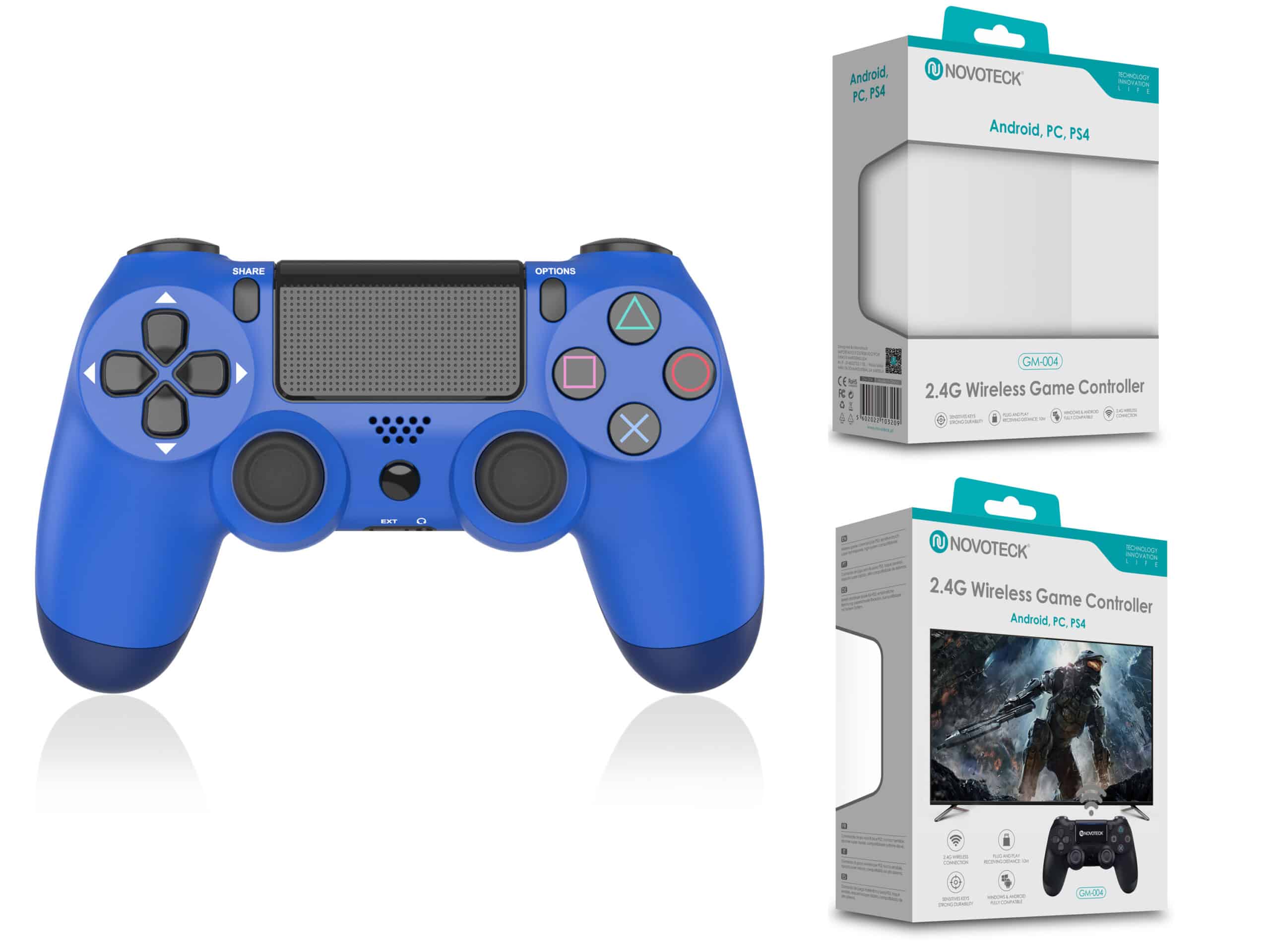 Mando de Juego GM-004 PS4-PC-Android Azul