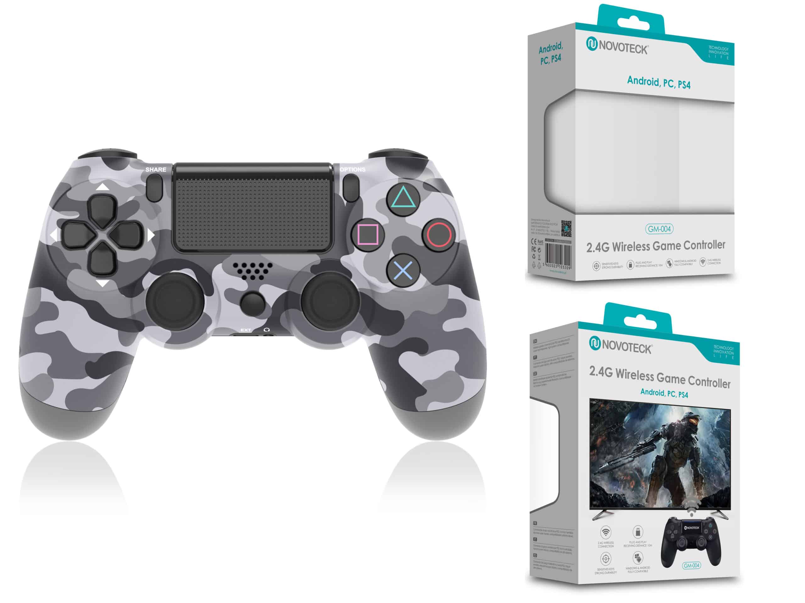 Controlador de Juego GM-004 Compatible con PS4-PC-ANDROID - Gris