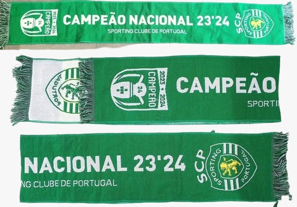 Cachecol Oficial Sporting Campeão Nacional 23/24