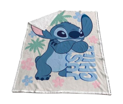 Manta De Sherpa Coral Stitch Disney – 130x170cm