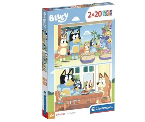 Puzzle Bluey – 2×20 peças – Clementoni