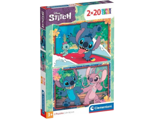 Puzzle Stitch Disney – 2×20 peças – Clementoni