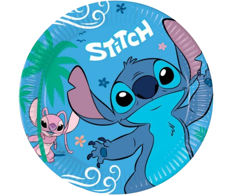 Pratos de Papel Stitch Disney – 8unidades – 23cm