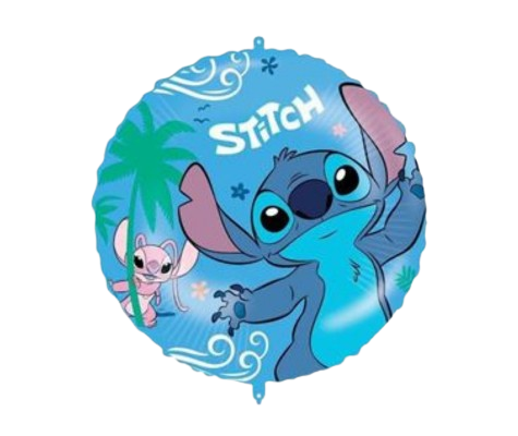 Balão Stitch Disney Foil – 18”/46cm – C/Palhinha, Fio e Peso