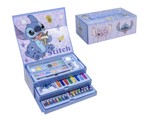 Set De Papelaria Para Pintar Stitch Disney