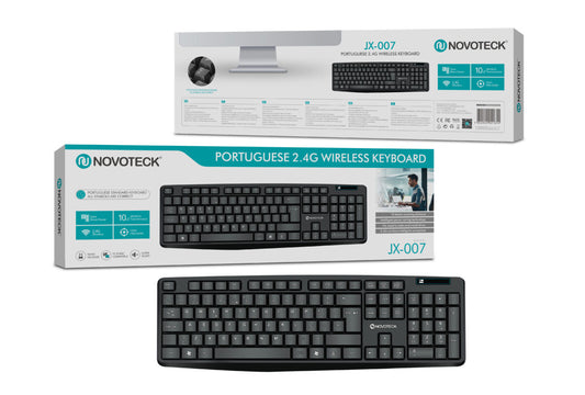 Teclado Portugués Inalámbrico Novoteck JX-007 