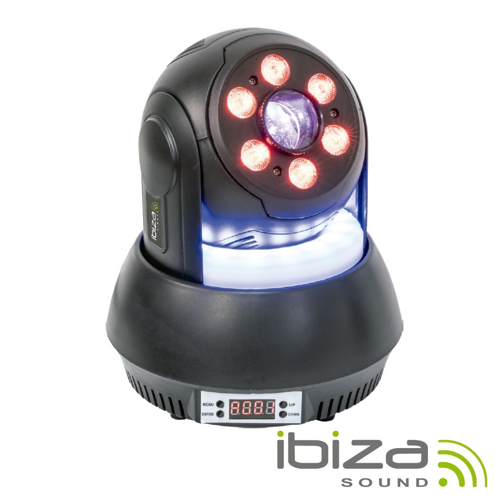 Moving head 4 em 1 wash / 30W gobo DMX mic Ibiza