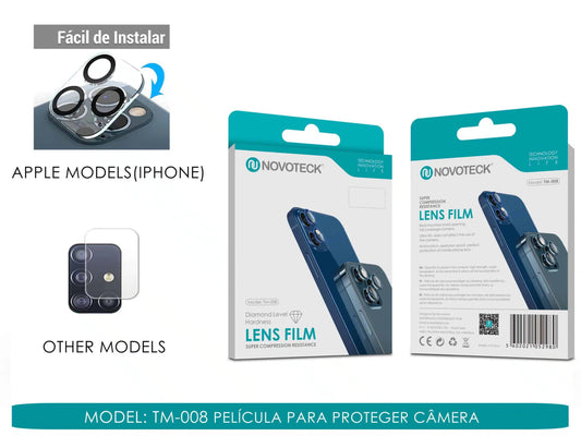 Película de vidrio para cámara trasera de iPhone 14/14 Plus