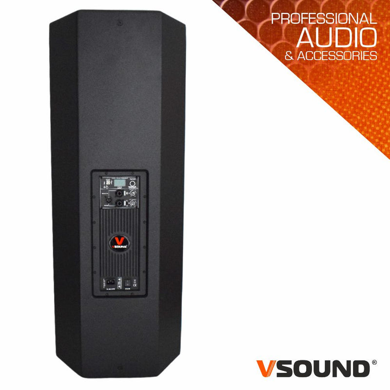 Coluna Amplificada 2x15" DSP/USB/Bluetooth 1600W VSOUND