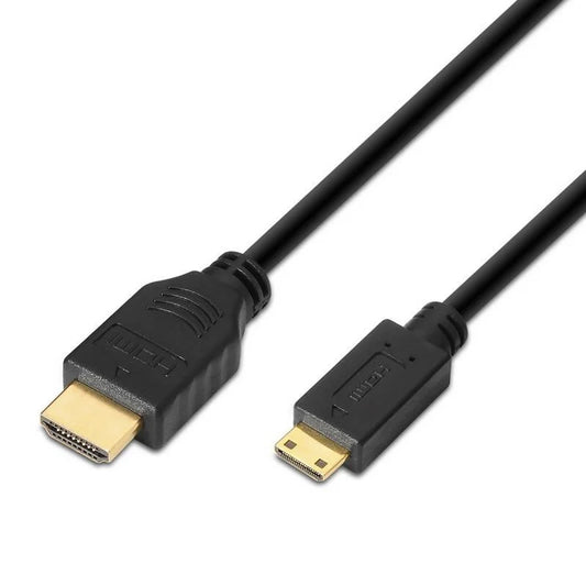 Aisens A119-0114 Cable HDMI/ HDMI Macho - Mini HDMI Macho/ 1,8 m/ Negro