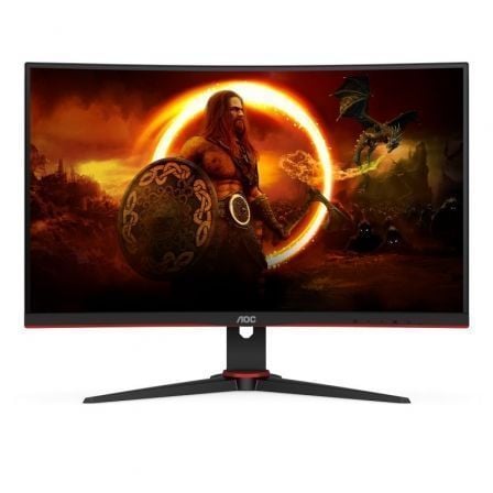 Monitor Gaming Curvo AOC C27G2ZE/BK 27"/ Full HD/ 1ms/ 240Hz/ VA/ Preto e Vermelho