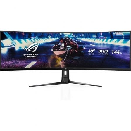 Asus Rog Strix XG49VQ Monitor de jogos ultrapanorâmico curvo de 49"/ Dual UHD/ 4ms/ 144Hz/ VA/ Multimídia/ Preto