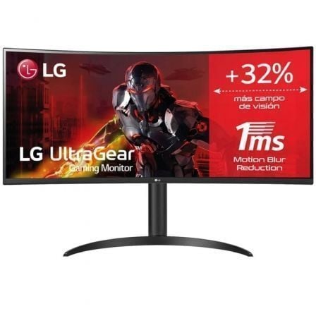 LG UltraGear 34WP65CP-B Monitor de jogos ultrapanorâmico curvo de 34"/ WQHD/ 1ms/ 160Hz/ VA/ Multimídia/ Preto