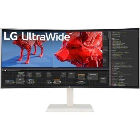 LG UltraWide 38WR85QC-W Monitor profissional ultralargo curvo de 37,5"/ WQHD+/ Multimídia/ Branco