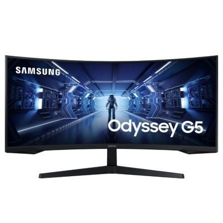 Monitor de jogos ultralargo curvado Samsung Odyssey G5 LC34G55TWWP 34"/ UWQHD/ 1ms/ 165Hz/ VA/ Preto