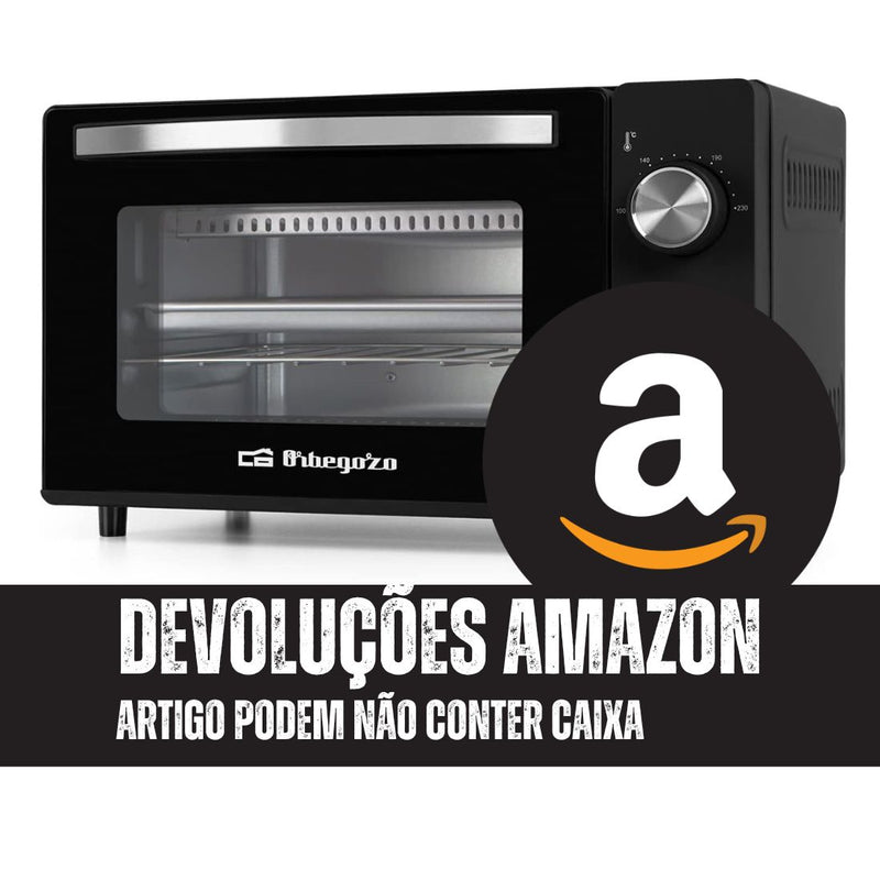 Mini Forno Orbegozo Elétrico 650W 10L Preto - HO-980