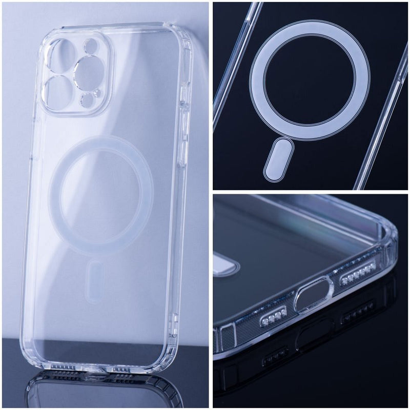 Capa Mag transparente com proteção de câmera para IPHONE 15 PRO MAX