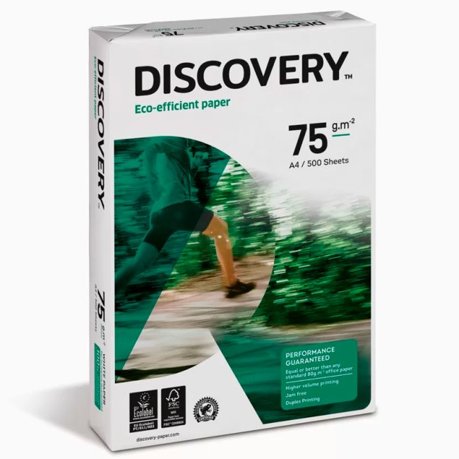 Papel Multiusos Discovery A4 75g/m² (Resma 500 folhas)