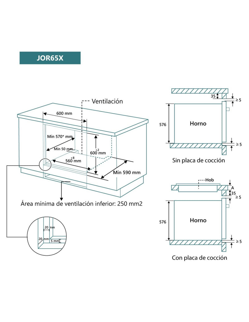 Forno 8 funções e AquaClean Inox e Vidro Preto Johnson JOR65X