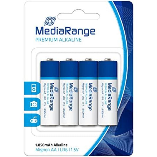 Pilhas Mediarange Alcalinas LR6 (AA) - Pack 4