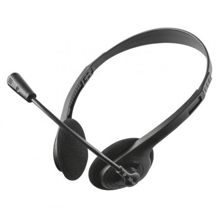 Auriculares com Microfone - Trust  Ziva - Negro