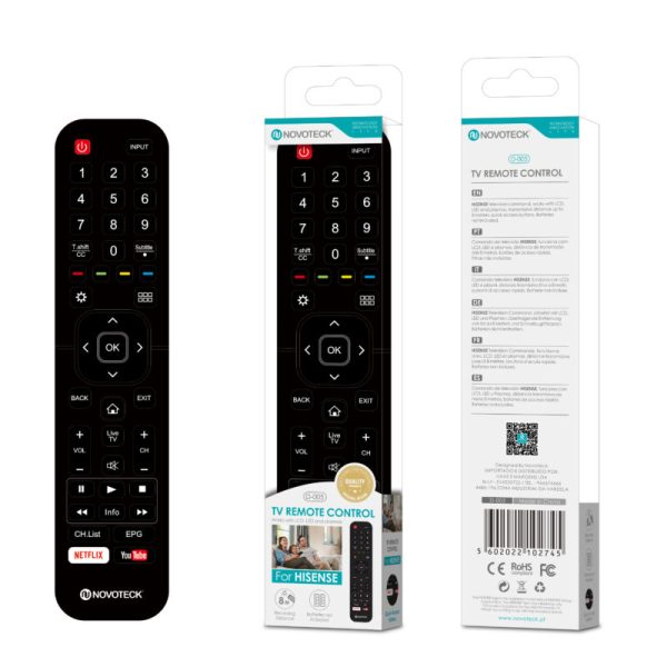 Hisense Comando Universal com Botões Netflix/YouTube