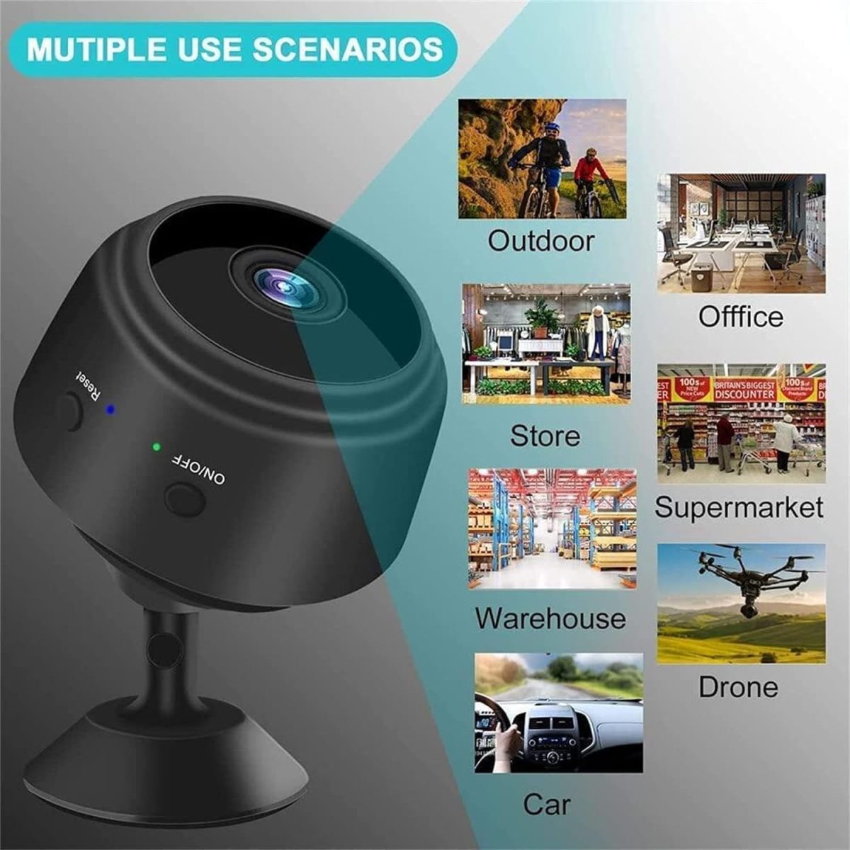 Mini Camera de Vigilancia HD A9 MW101P - Image 3