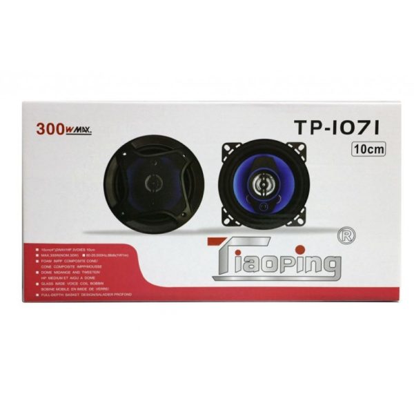 Colunas Auto OHPA Tp-1071 Preto 10.2Cm-300W