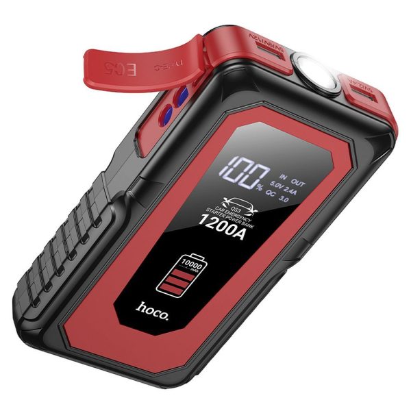 Powerbank HOCO 10000 mAh com partida de emergência para carro 2,4A 18W QS3 preto