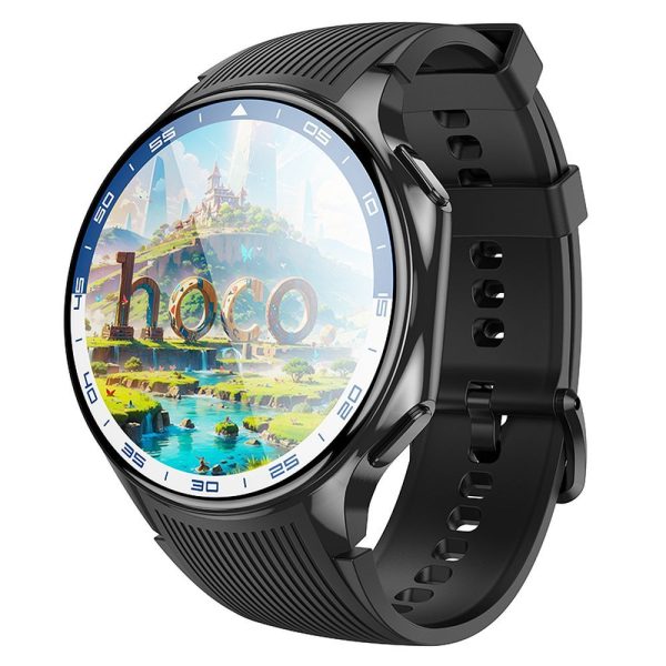 Relógio inteligente HOCO com função de chamada AMOLED Y24 Preto