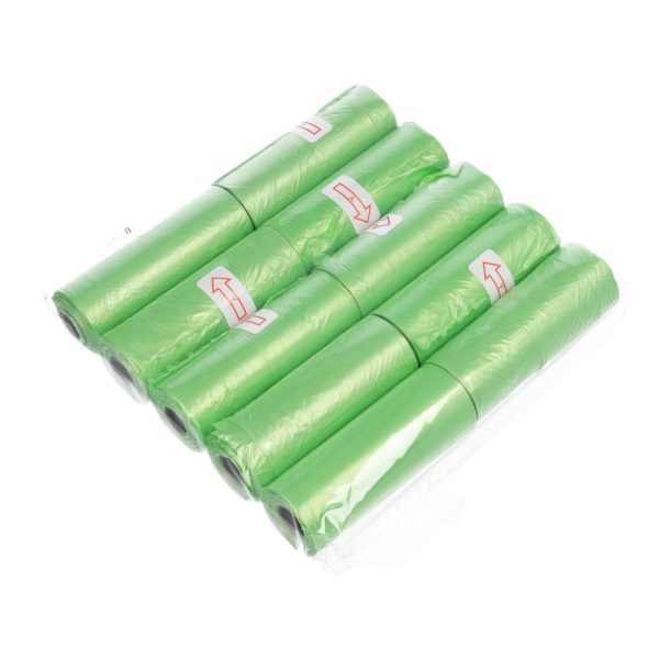 Sacos de plástico para excremento de cão 10 rolos roxo Verde