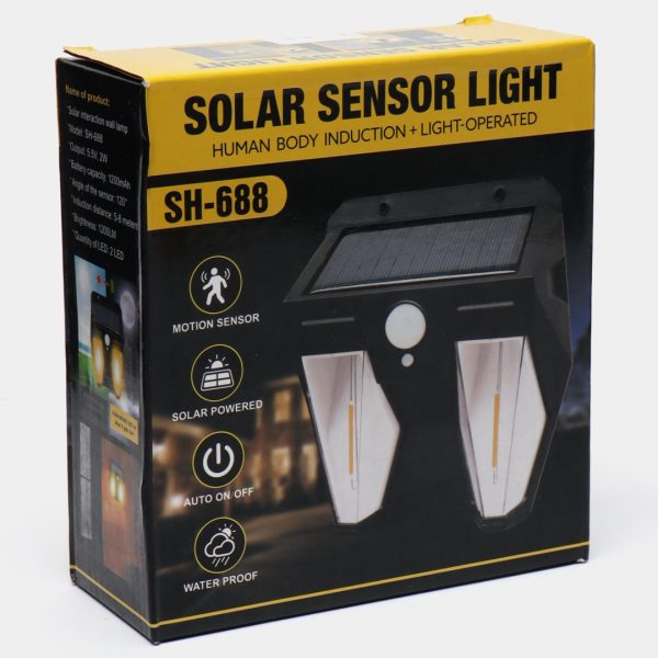 Luminária Solar de parede e chão para casa e jardim