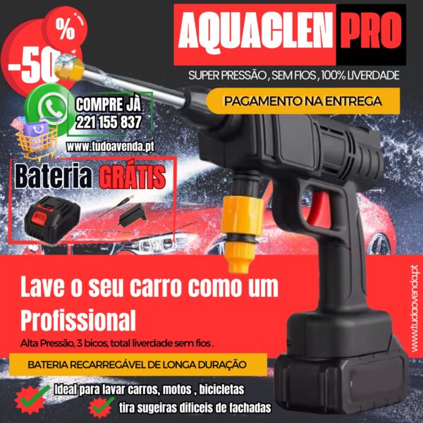 Pistola Portatil de Alta Pressão  - AquaClen Pro