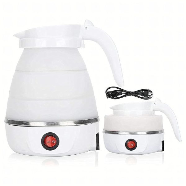 Chaleira Elétrica Dobrável 600ml 600W Branca