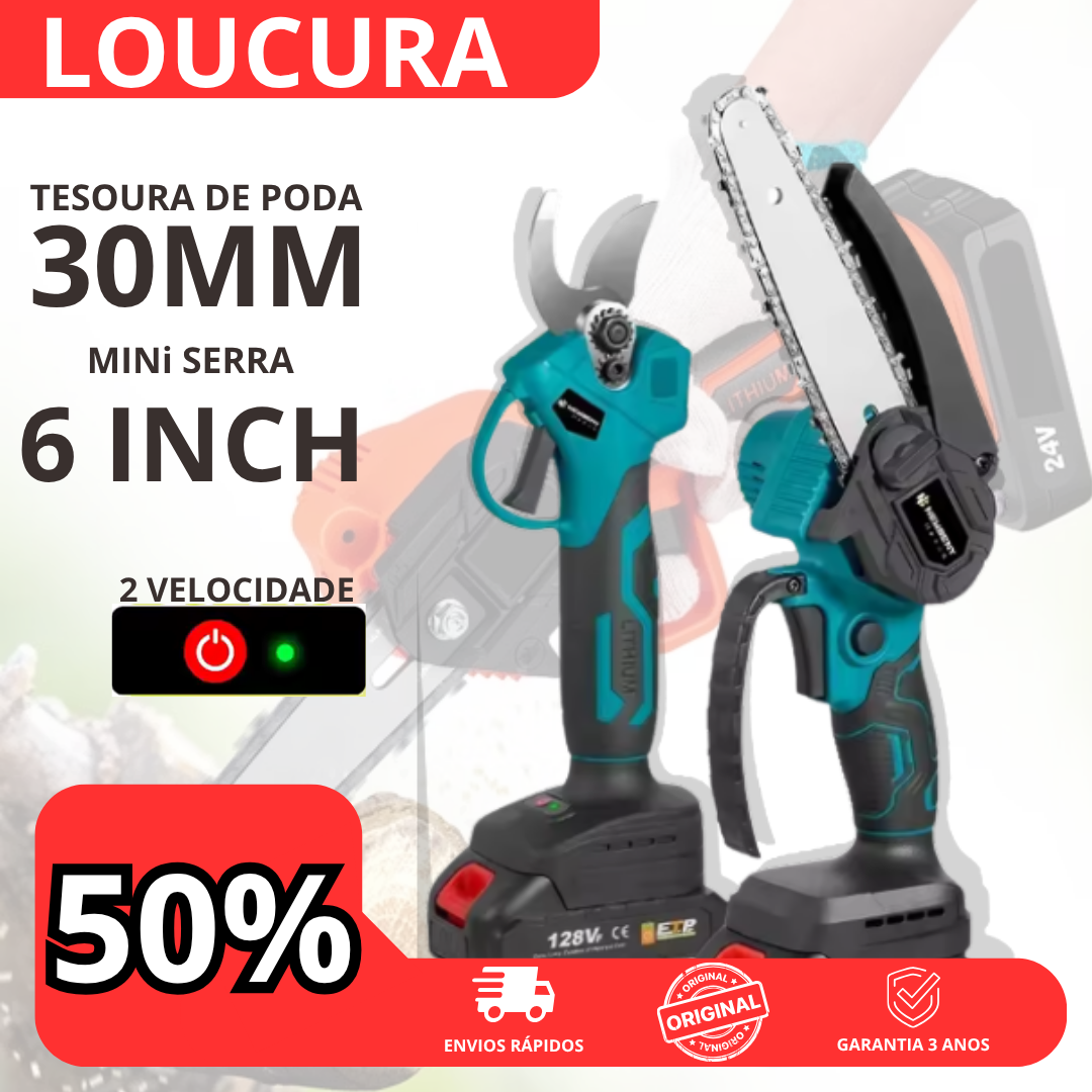 Cópia de Cópia de O presente da sua mãe está aqui loja dia das mães moderno rosa branco story do instagram (Post do Facebook (Quadrado)) (1) Mini Serra Eletrica 6" + Tesouras de poda elétrica conjunto 30mm 18v - Image 1