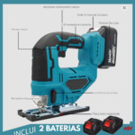 Serra Tico-Tico Elétrica a Bateria (Lithium Electric Curve Saw) – Kit Completo - Image 2