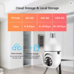 Câmera de Segurança Wi-Fi em Formato de Lâmpada – 2MP, Soquete E27 - Image 2