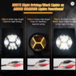 Luzes de Trabalho LED Redondas 78W – 12000LM com DRL Âmbar, Holofote Combo Feixe para Caminhão, SUV e Off-Road - Image 4
